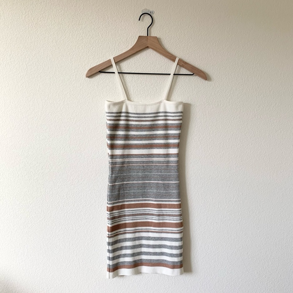 Striped Knit Bodycon Dress